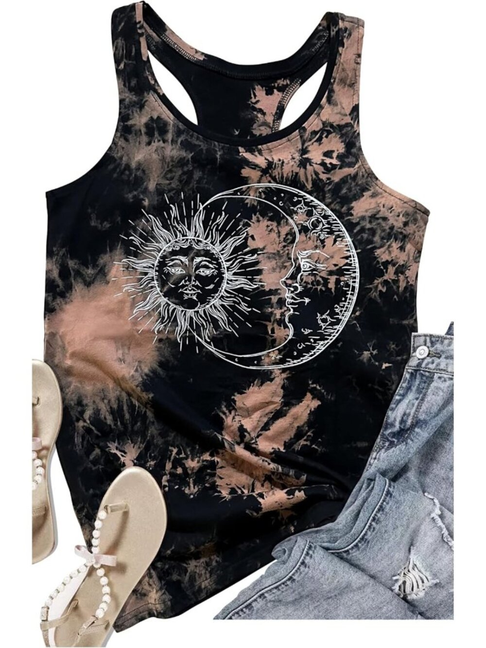 Women's Graphic Tank Top - Vacation Racerback Tee for Country Concerts & Summer